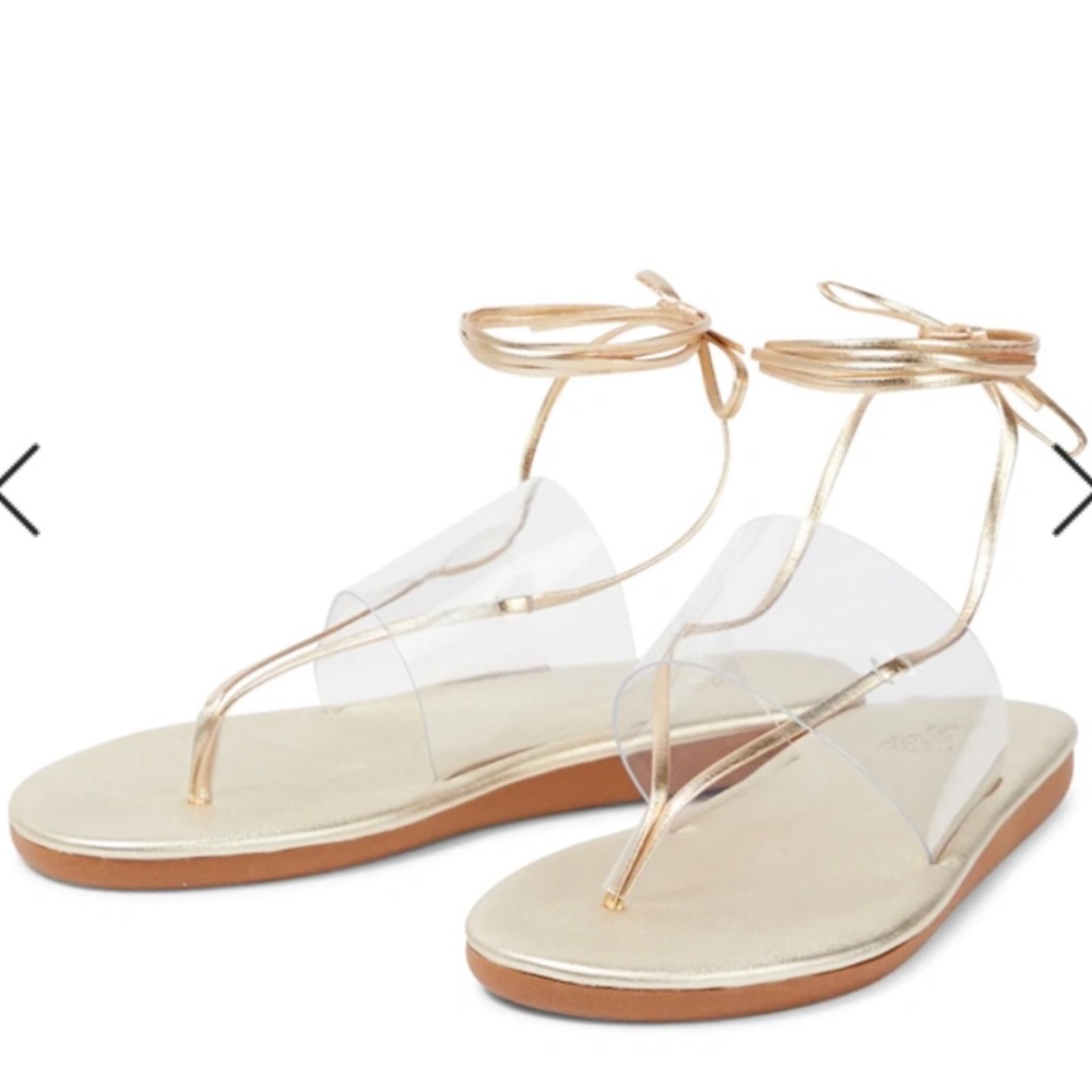 Ancient Greek, gold, PVC, flat sandals